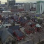 Picture of the city of Hamilton from the sky