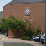 Chatham - civic centre - brick building with logo