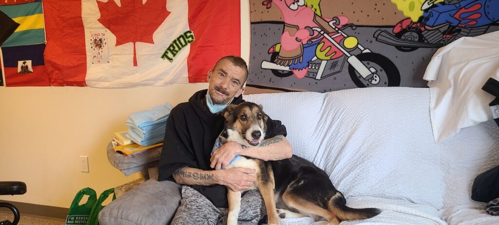 Marvin, from McQuesten Lofts in Hamilton, and his dog