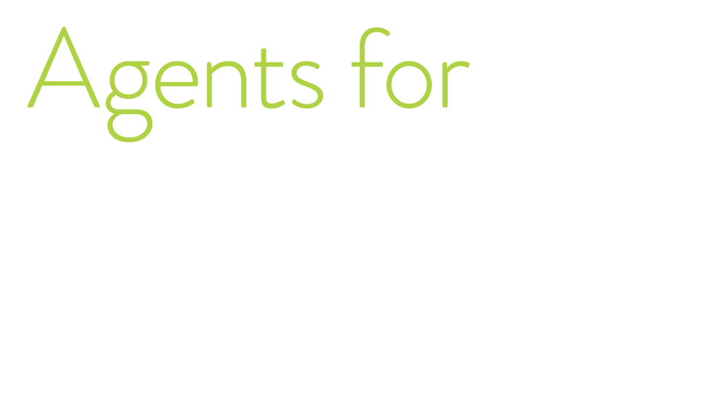 Agents for hope logo green+white w tagline