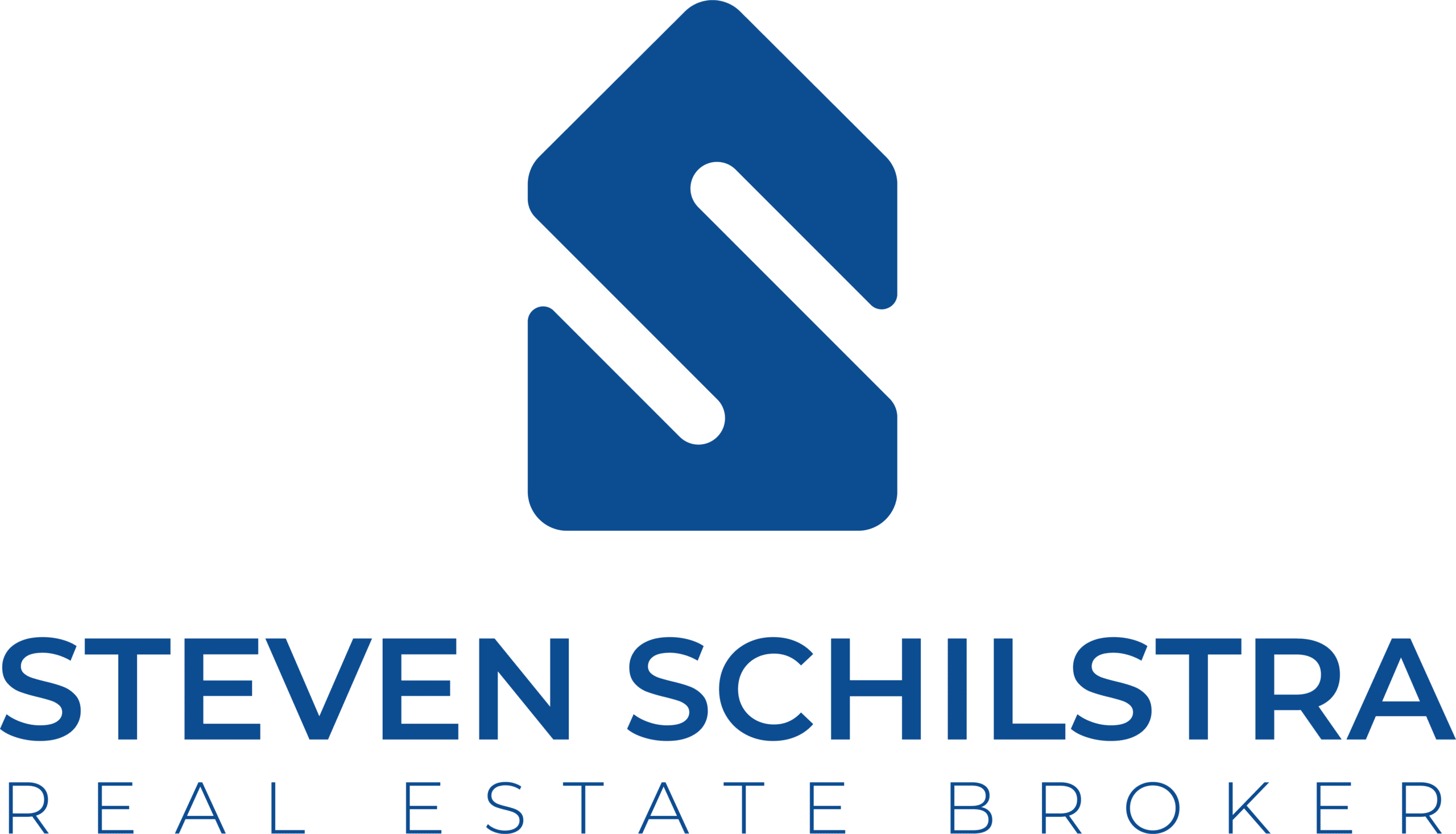 S logo text blue