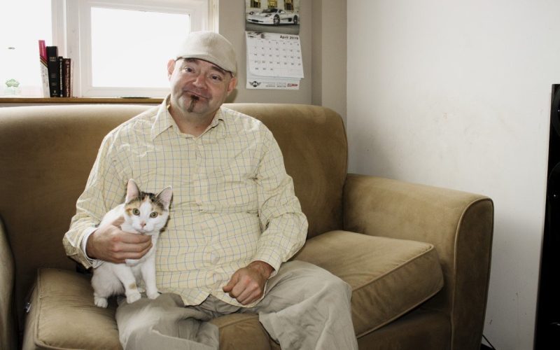 Bobby Bobby from Perkins with one of his cats