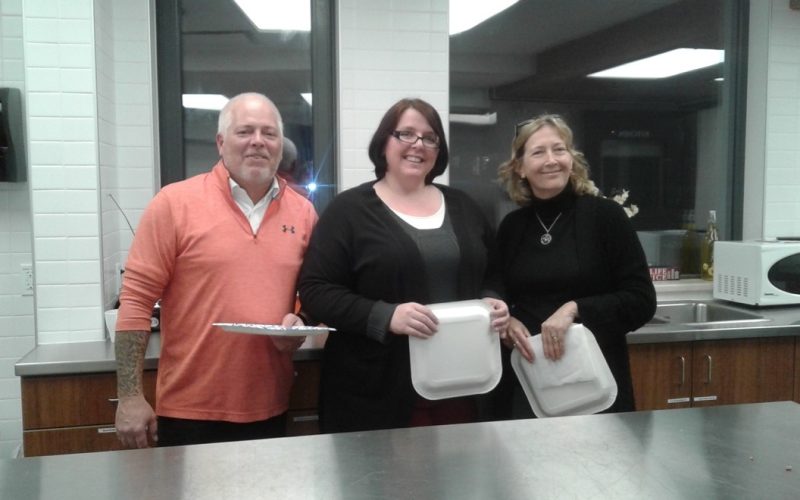 OWL staff – at Havery Woods Lofts, Woodstock Volunteers from OWL serving a meal at Harvey Woods Lofts, Woodstock