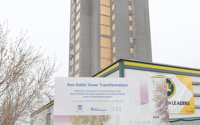 Ken Soble Towers, Hamilton (City Housing) picture of construction of Ken Soble Towers, City Housing, Hamilton